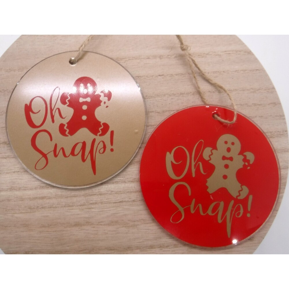 Ornament Acrylic w/ Vinyl Decals